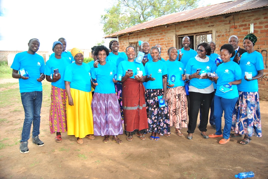 Farmer receive their smart phones