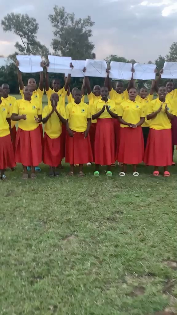 Thank you messages from the girls at Rhobi's Safe Houses. 